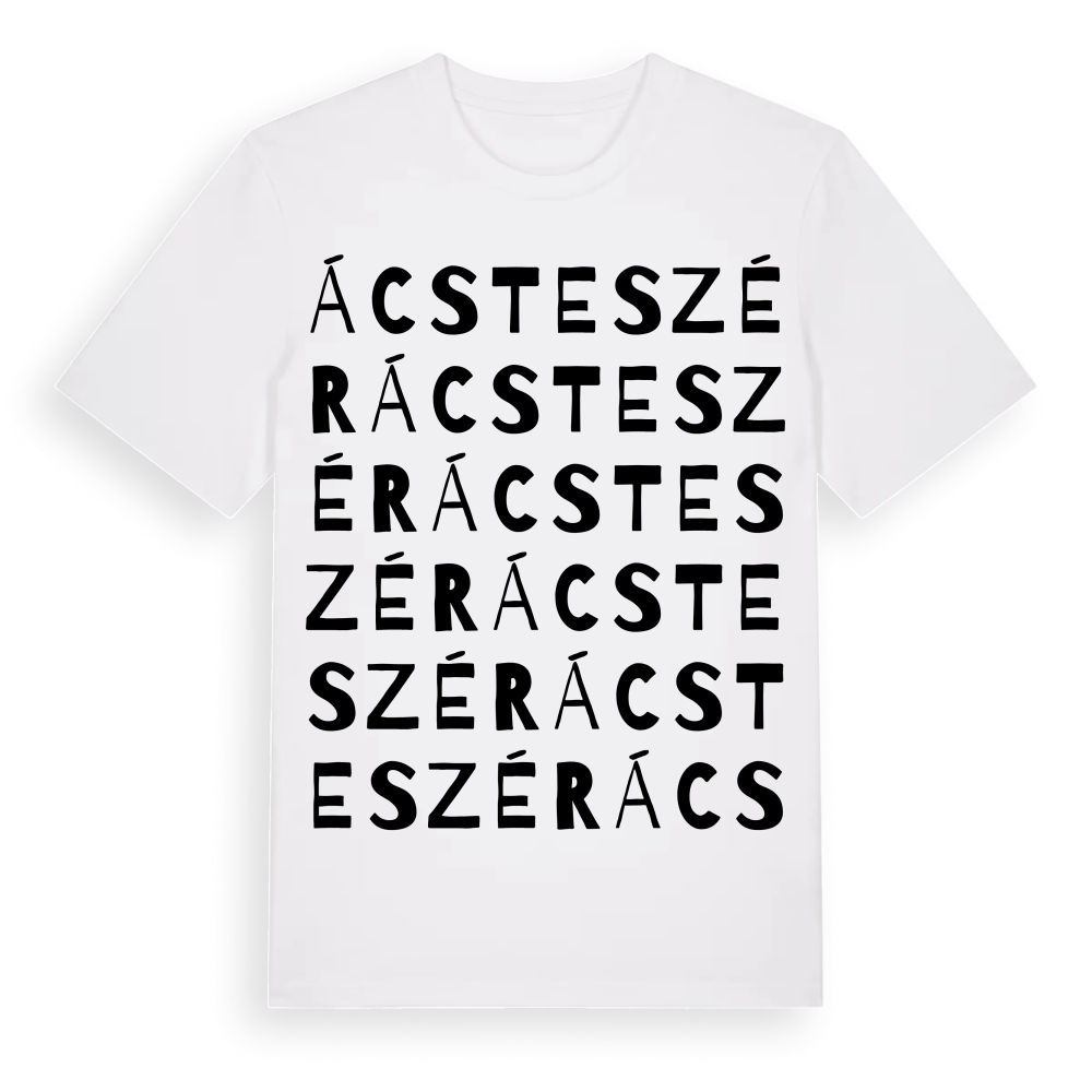 Ácsteszér ordlek t-shirt – White, i miljö