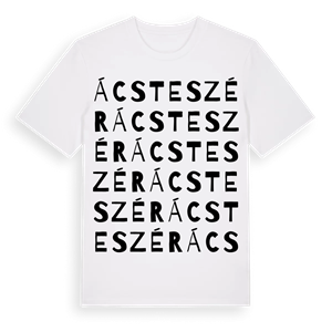 Ácsteszér ordlek t-shirt – ekologisk bomull t-shirt från Pinshirt