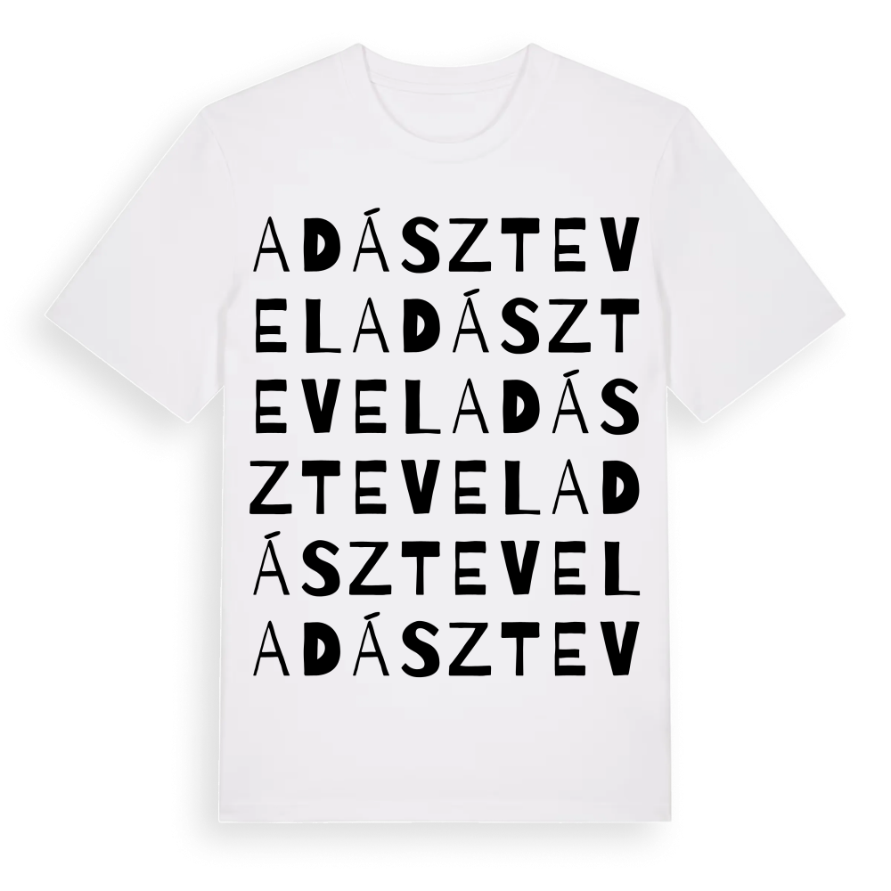 Adásztevel ordlek t-shirt – White, i miljö