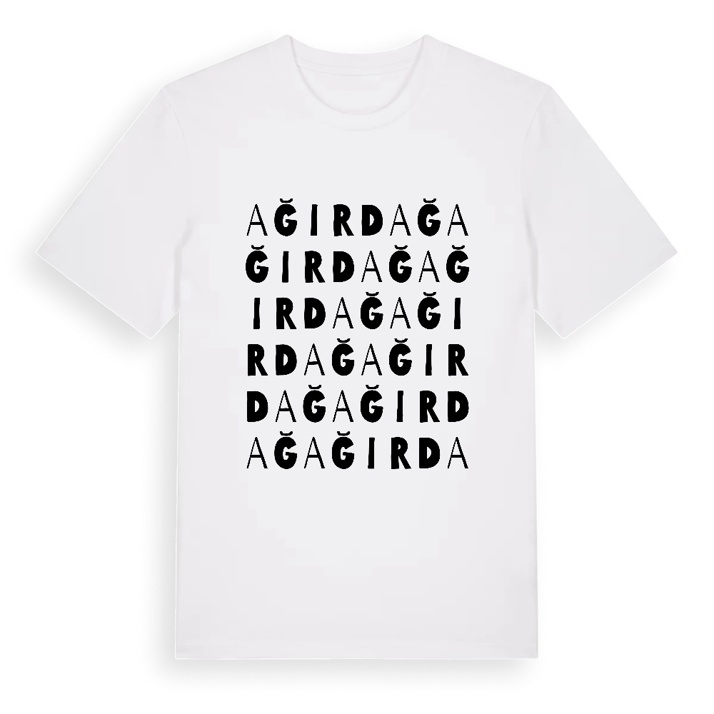 Ağırdağ ordlek t-shirt – White, i miljö