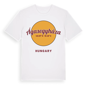 Ágasegyháza cirkel t-shirt – ekologisk bomull t-shirt från Pinshirt