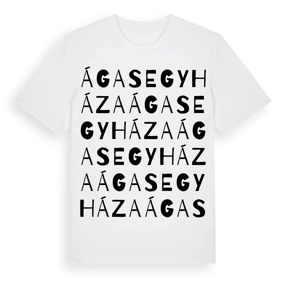 Ágasegyháza ordlek t-shirt – White, i miljö