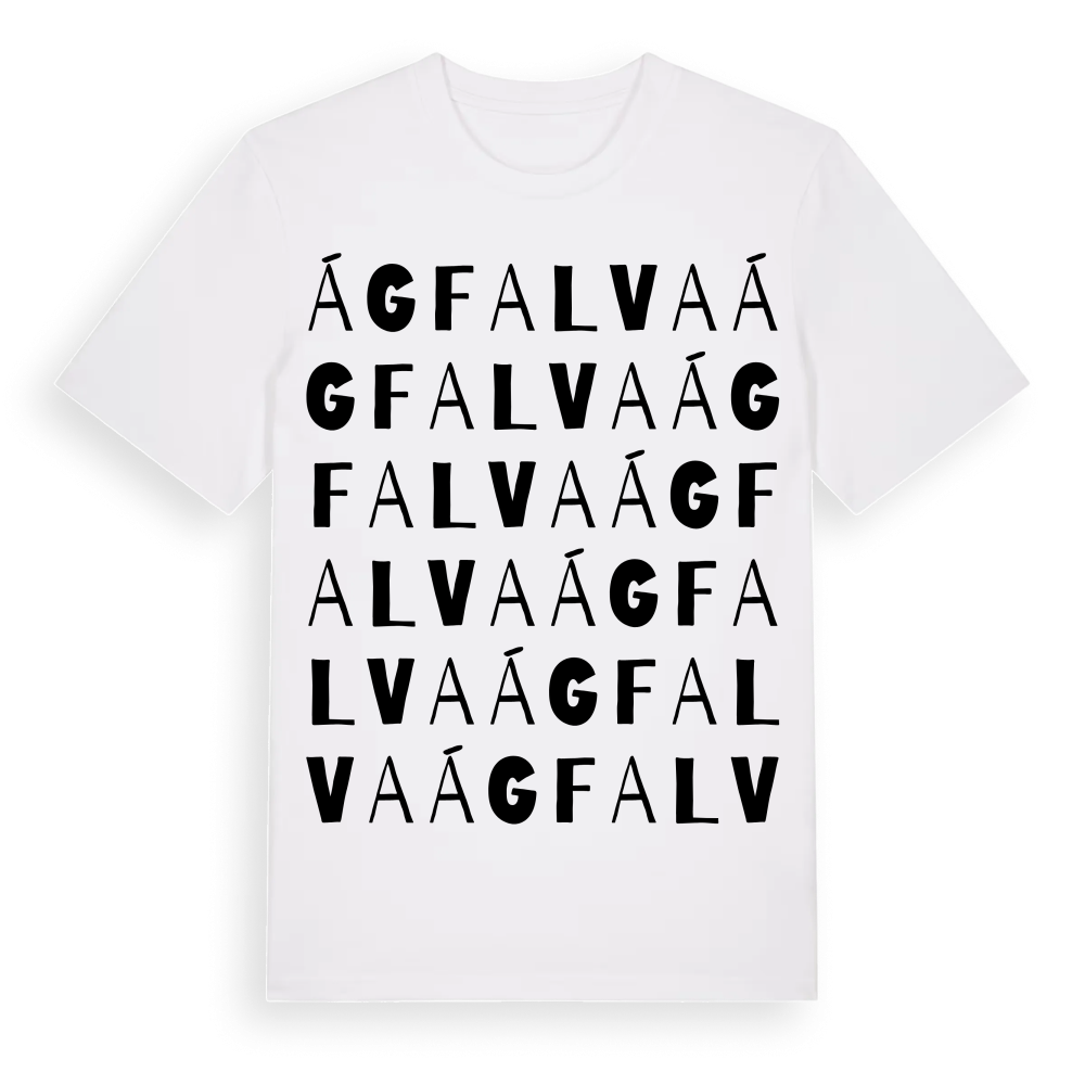 Ágfalva ordlek t-shirt – White, i miljö