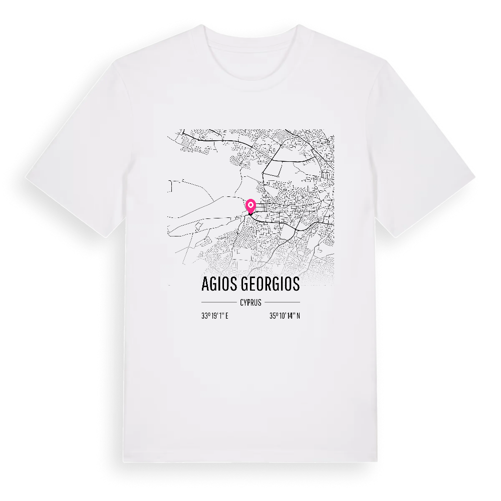 Agios Georgios karta t-shirt – White, i miljö
