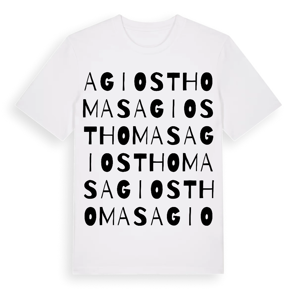 Agios Thomas ordlek t-shirt – White, i miljö