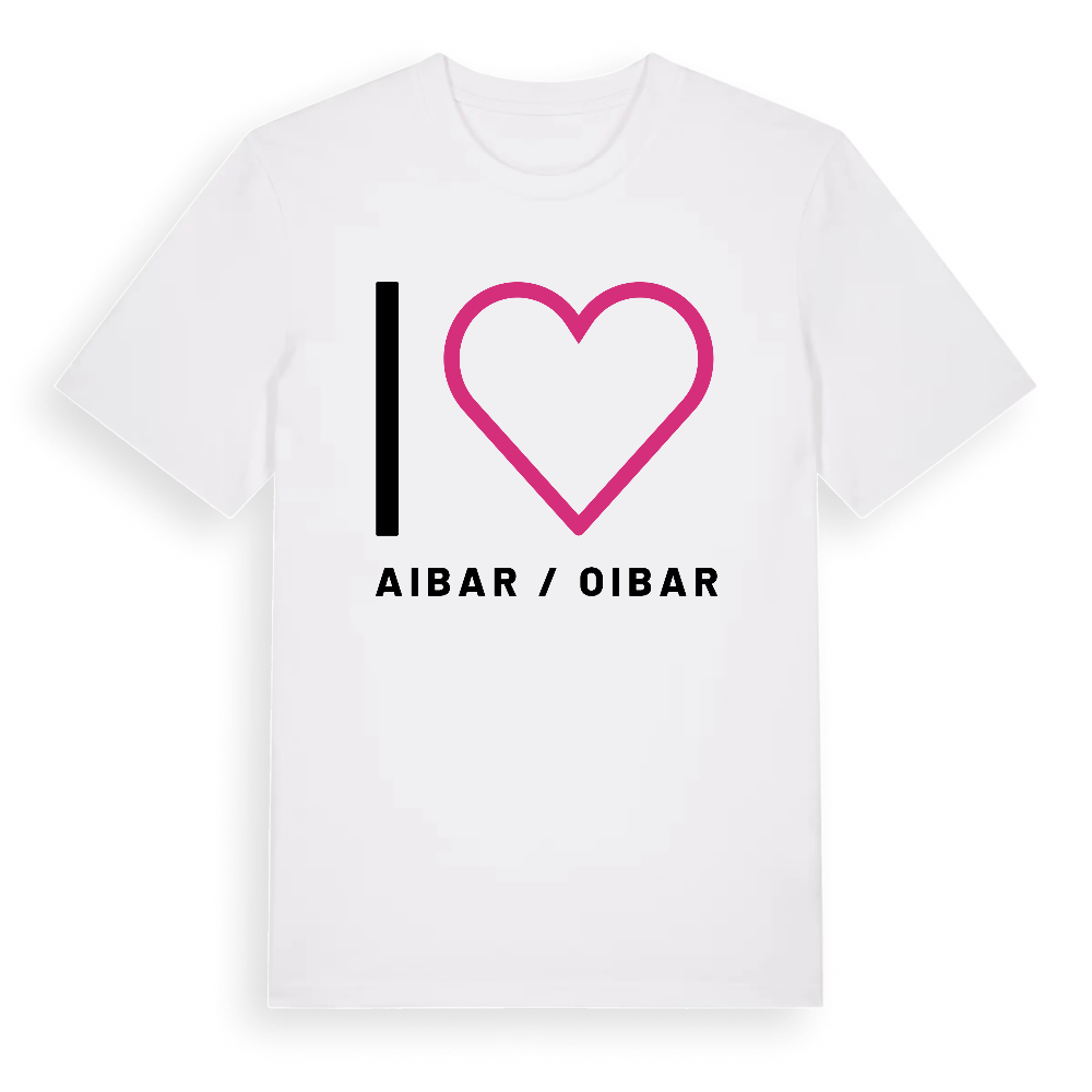 Jag älskar Aibar / Oibar t-shirt stort tryck – White, i miljö
