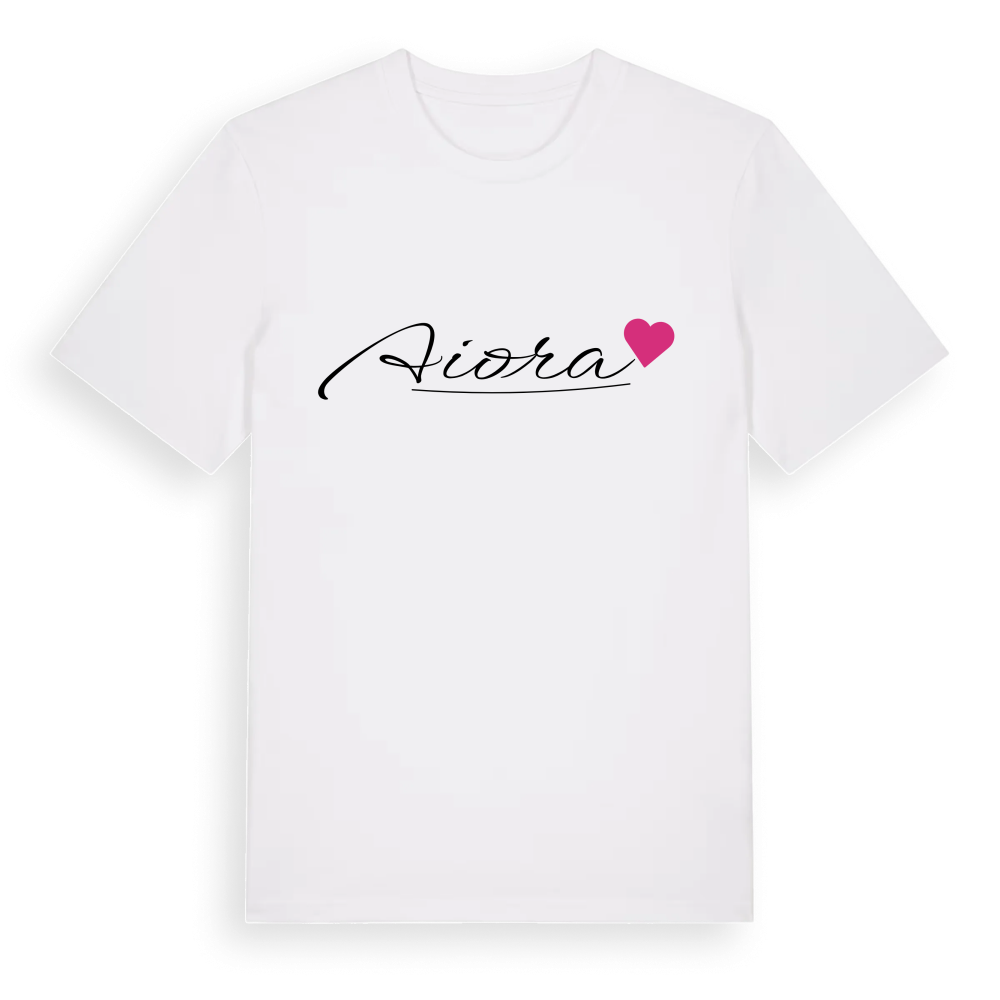 Aiora hjärta t-shirt – White, i miljö