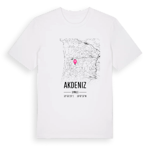 Akdeniz karta t-shirt – ekologisk bomull t-shirt från Pinshirt