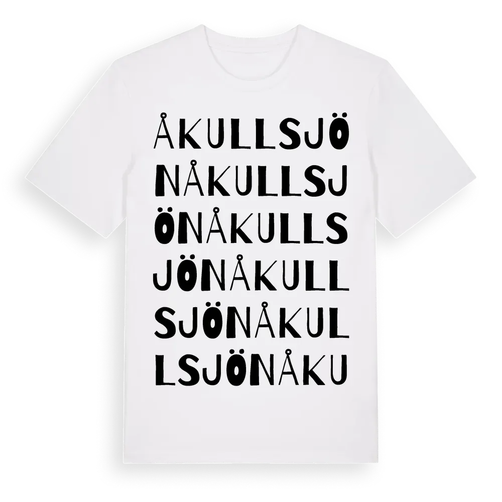 Åkullsjön ordlek t-shirt i miljö