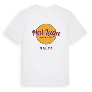Ħal Luqa cirkel t-shirt – ekologisk bomull t-shirt från Pinshirt
