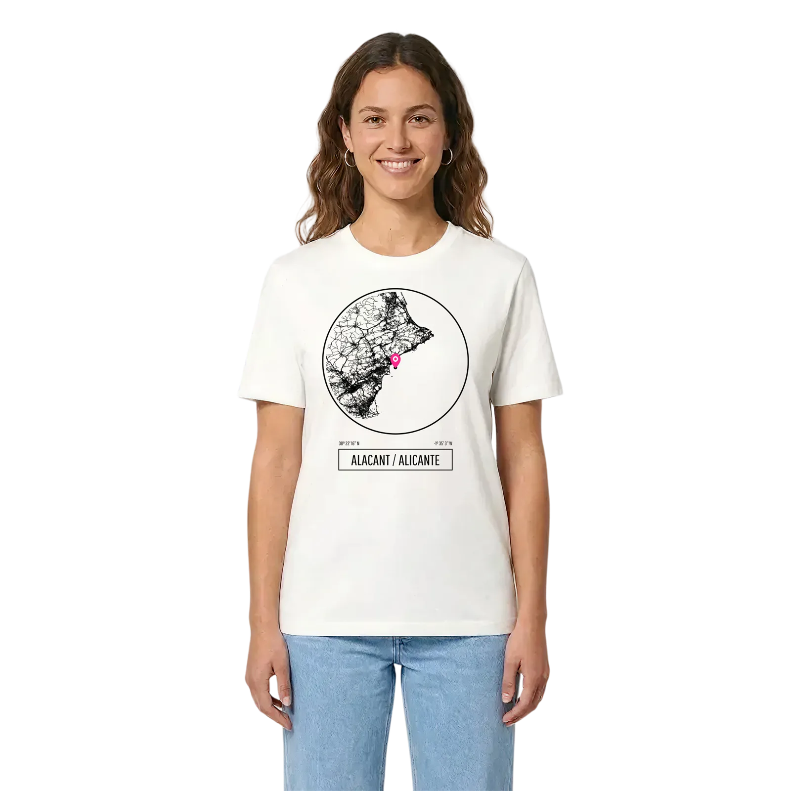 Alacant / Alicante t-shirt – White, i miljö