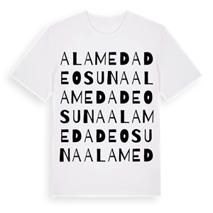 Alameda de Osuna ordlek t-shirt – ekologisk bomull t-shirt från Pinshirt