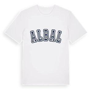 Albal college t-shirt – ekologisk bomull t-shirt från Pinshirt