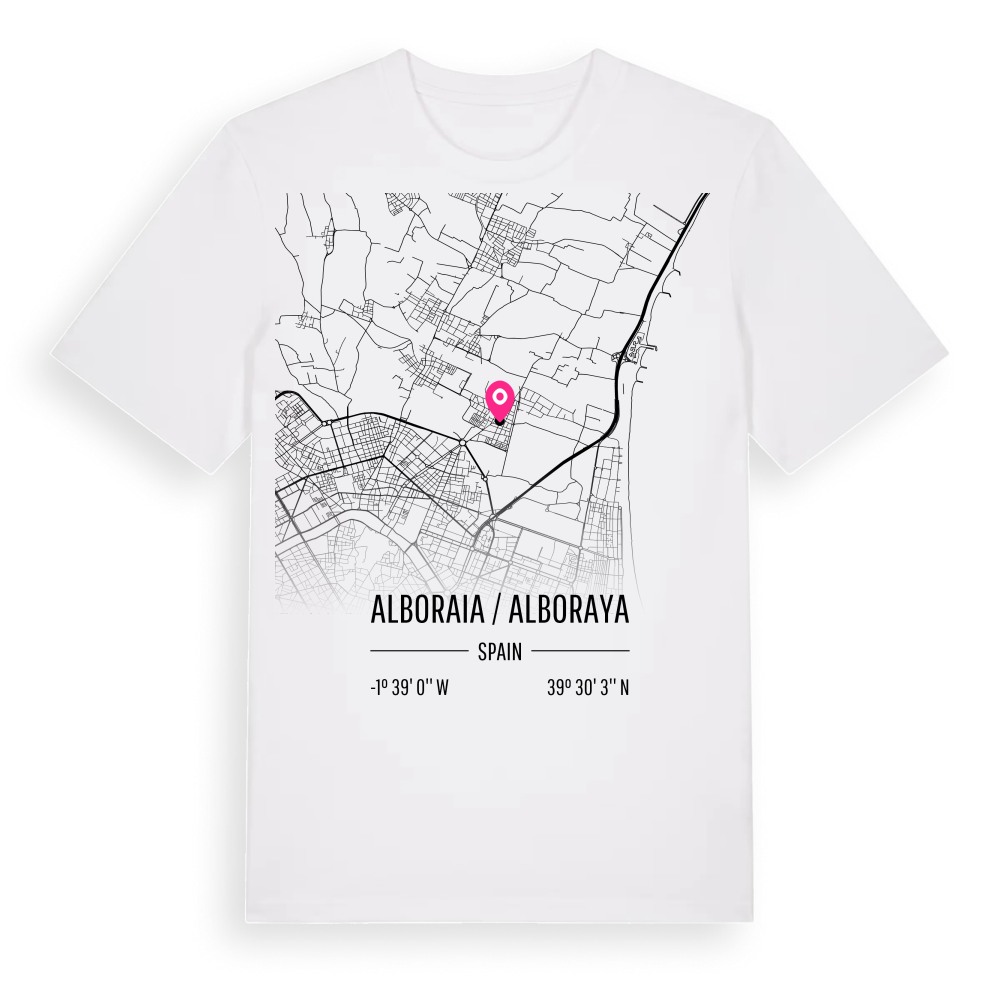 Alboraia / Alboraya karta t-shirt – White, i miljö