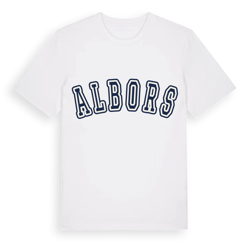 Albors college t-shirt – White, i miljö