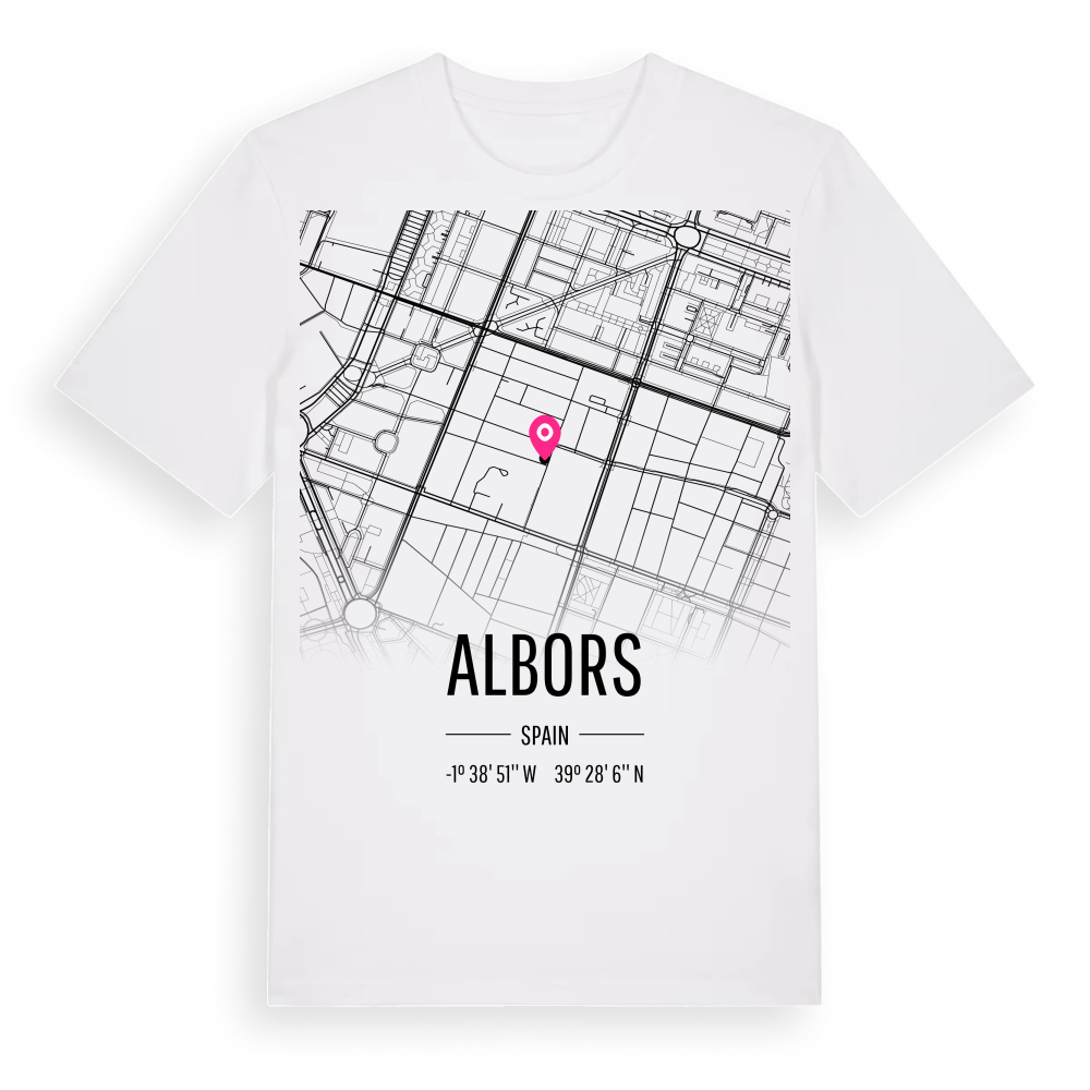 Albors karta t-shirt – White, i miljö