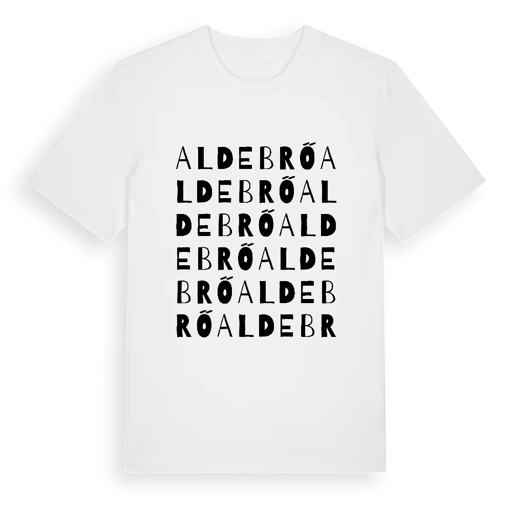 Aldebrő ordlek t-shirt – White, i miljö