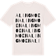 Vintage White t-shirt med Alingmoen ordlek t-shirt