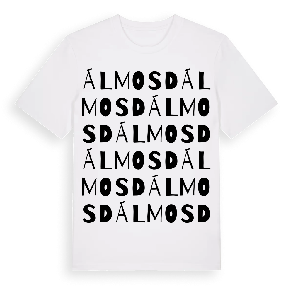Álmosd ordlek t-shirt – White, i miljö