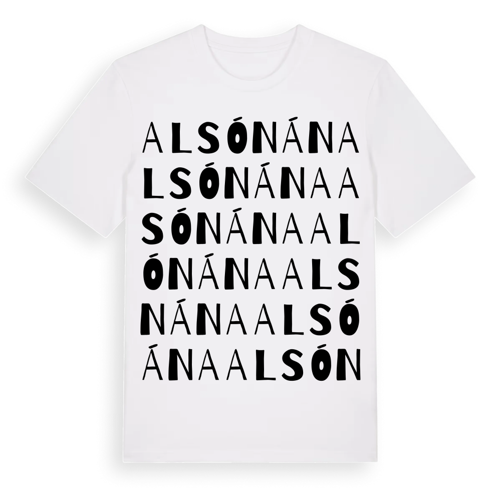 Alsónána ordlek t-shirt – White, i miljö