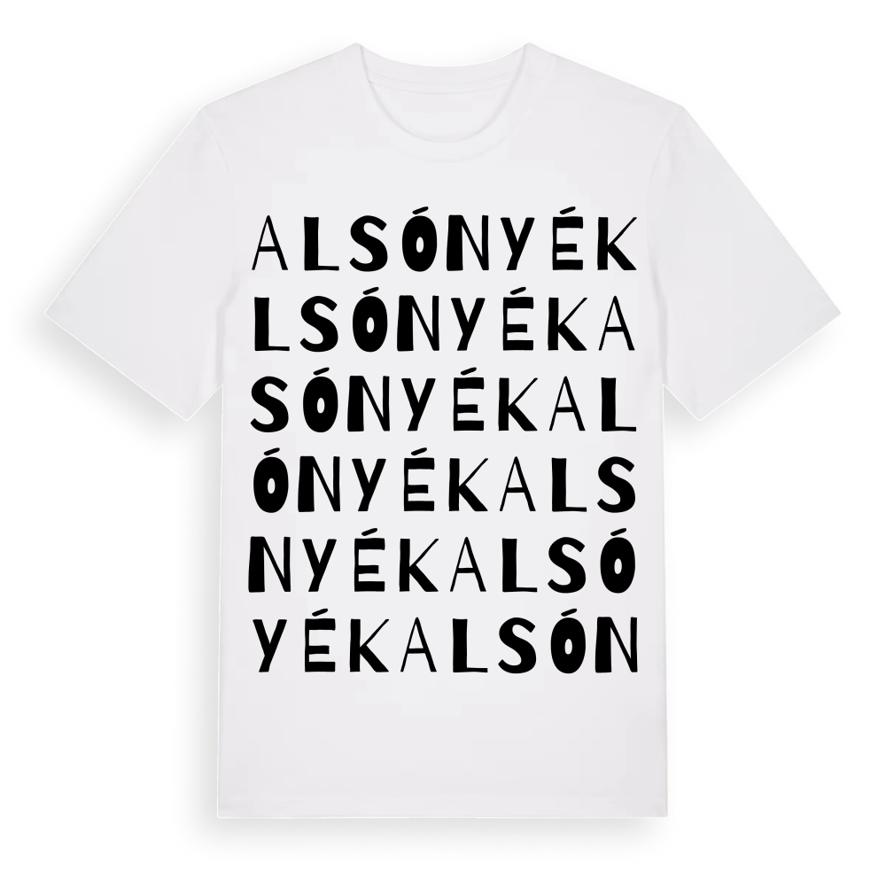 Alsónyék ordlek t-shirt – White, i miljö