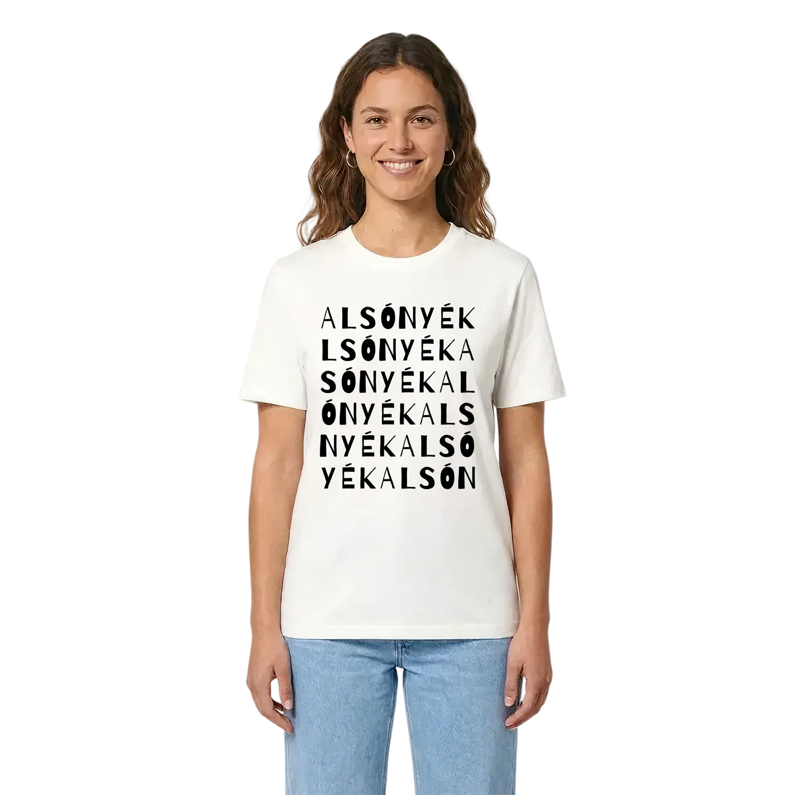 Alsónyék ordlek t-shirt – White, i miljö