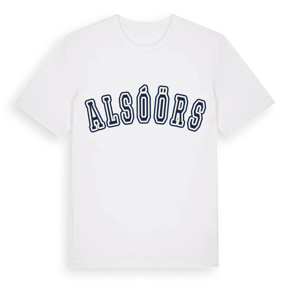 Alsóörs college t-shirt – White, i miljö