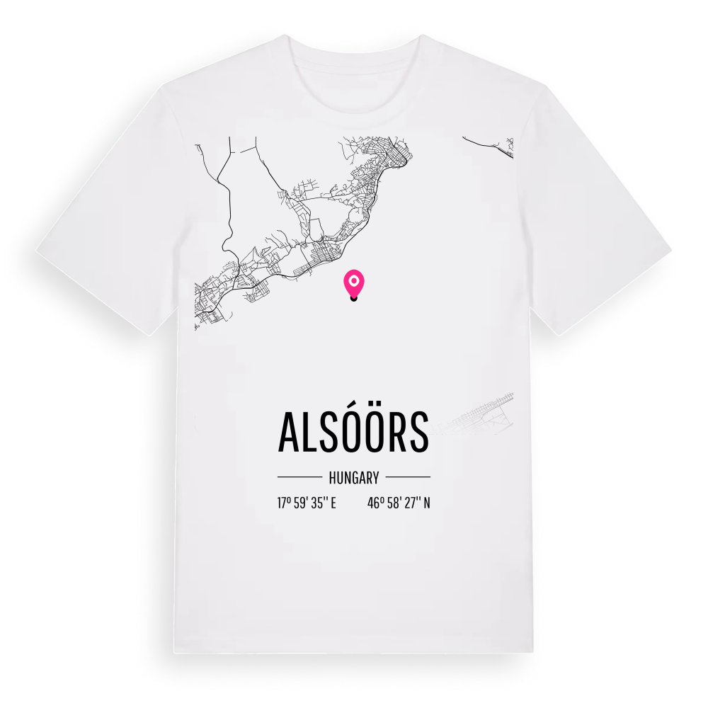 Alsóörs karta t-shirt – White, i miljö