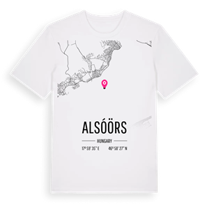 Alsóörs karta t-shirt – ekologisk bomull t-shirt från Pinshirt