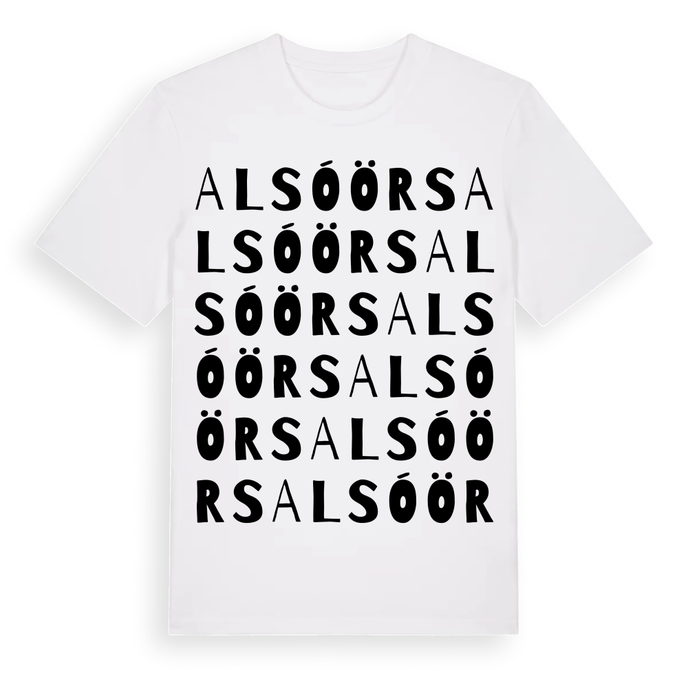 Alsóörs ordlek t-shirt – White, i miljö