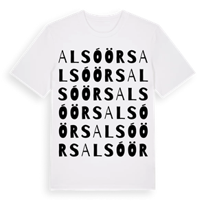 Alsóörs ordlek t-shirt – ekologisk bomull t-shirt från Pinshirt