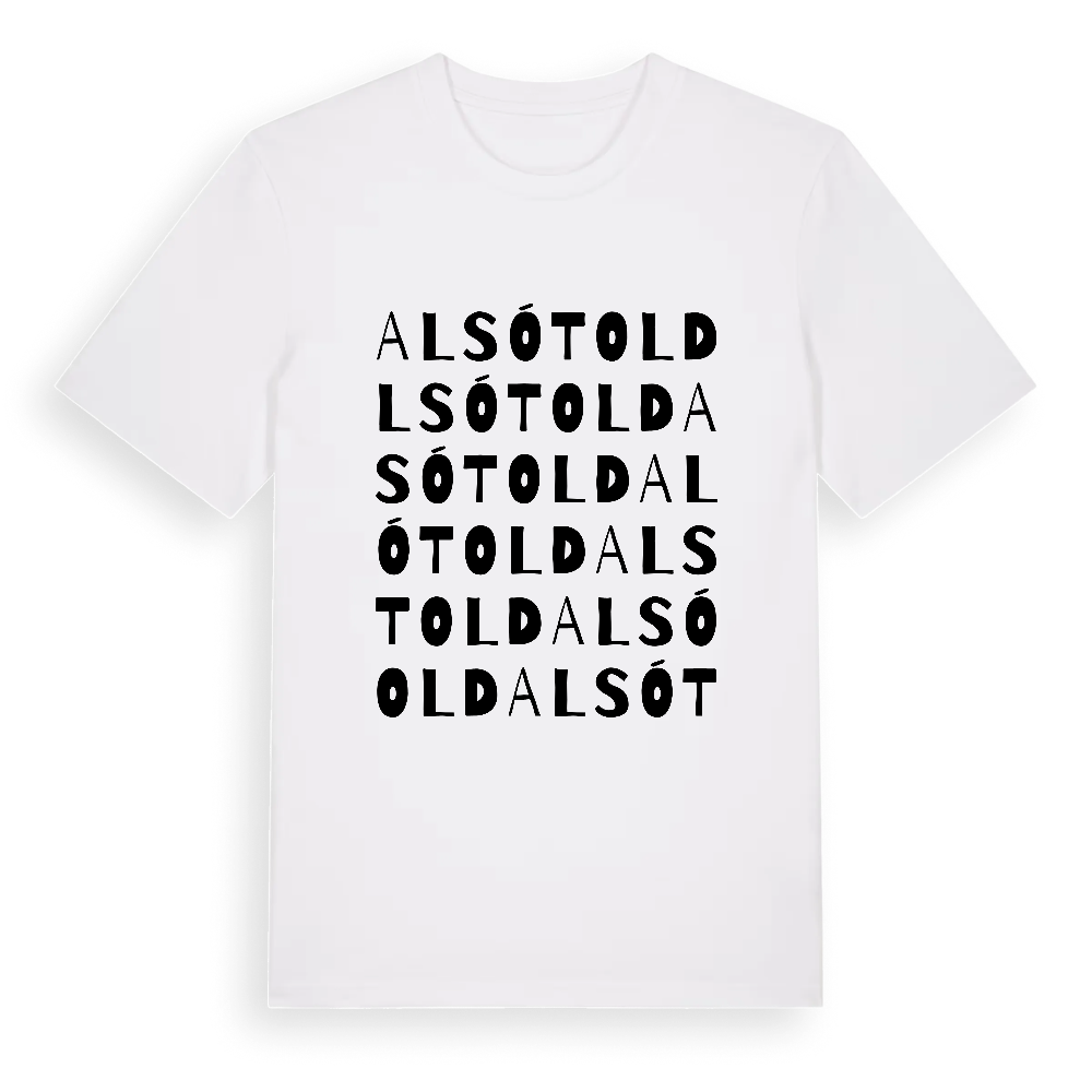 Alsótold ordlek t-shirt – White, i miljö