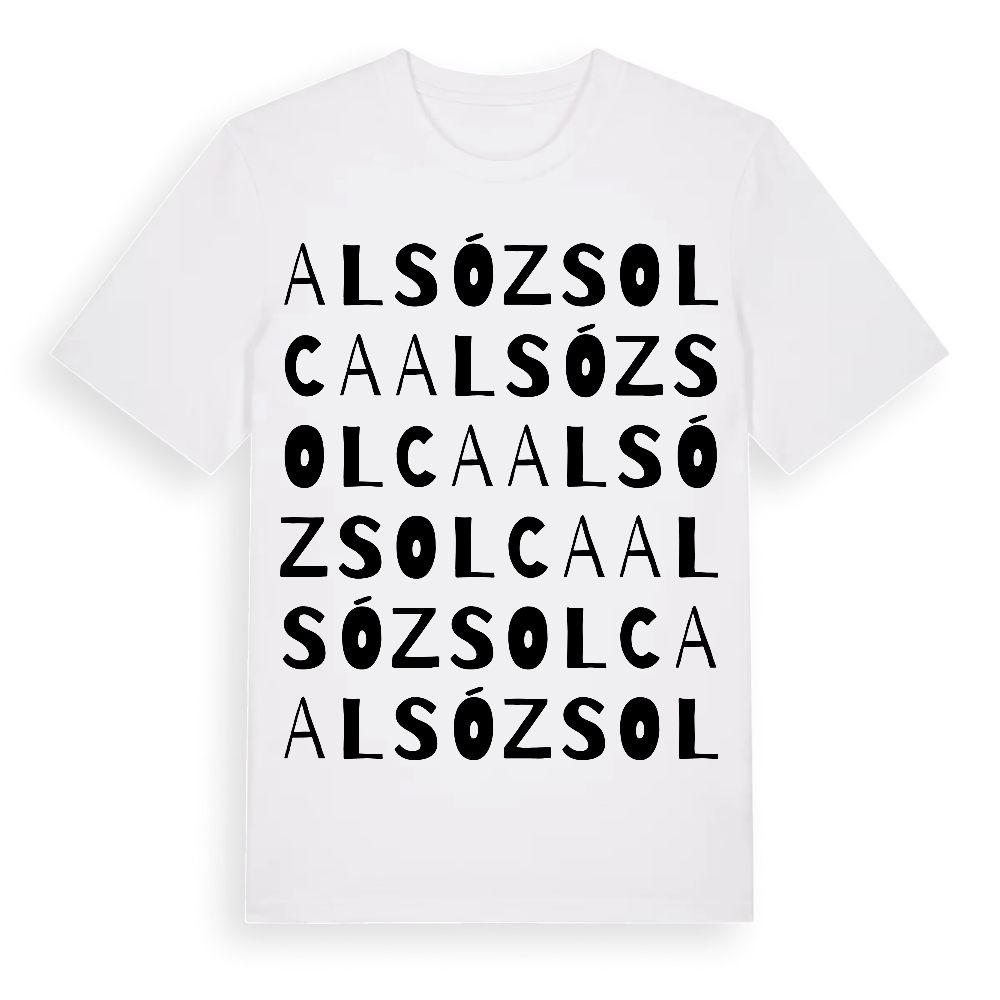 Alsózsolca ordlek t-shirt – White, i miljö