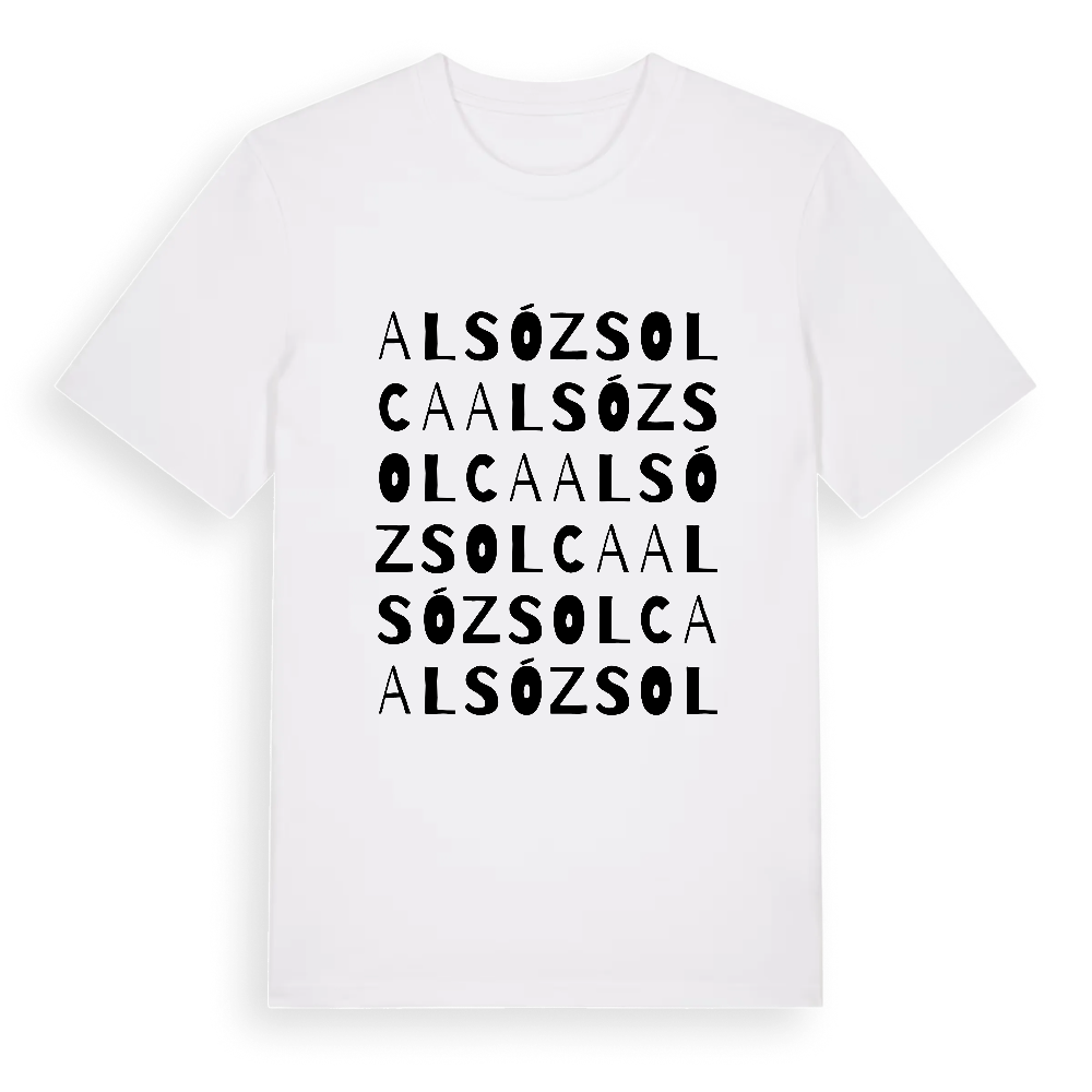 Alsózsolca ordlek t-shirt – White, i miljö