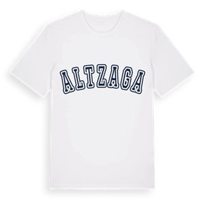 Altzaga college t-shirt – ekologisk bomull t-shirt från Pinshirt