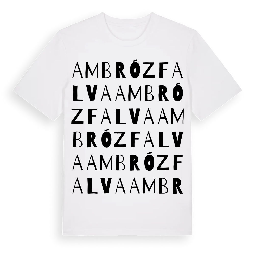 Ambrózfalva ordlek t-shirt – White, i miljö
