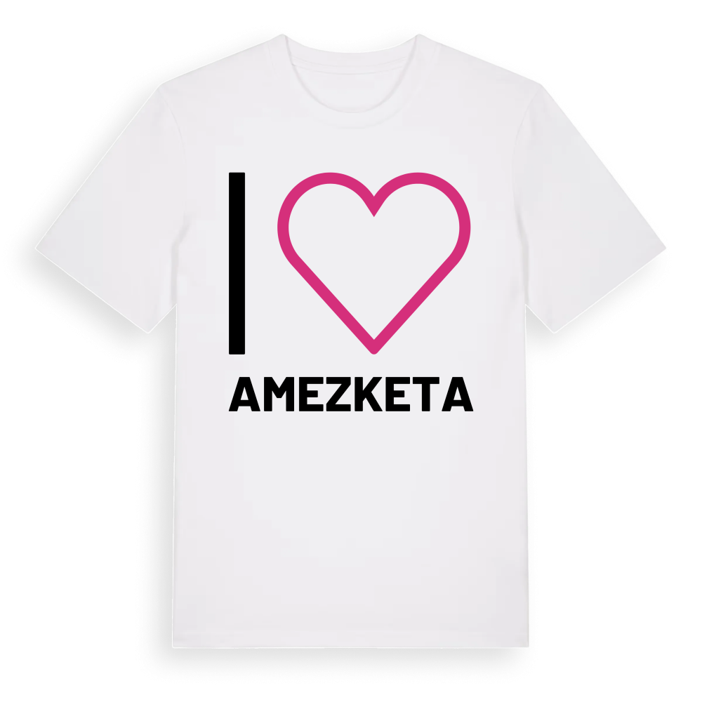 Jag älskar Amezketa t-shirt stort tryck – White, i miljö