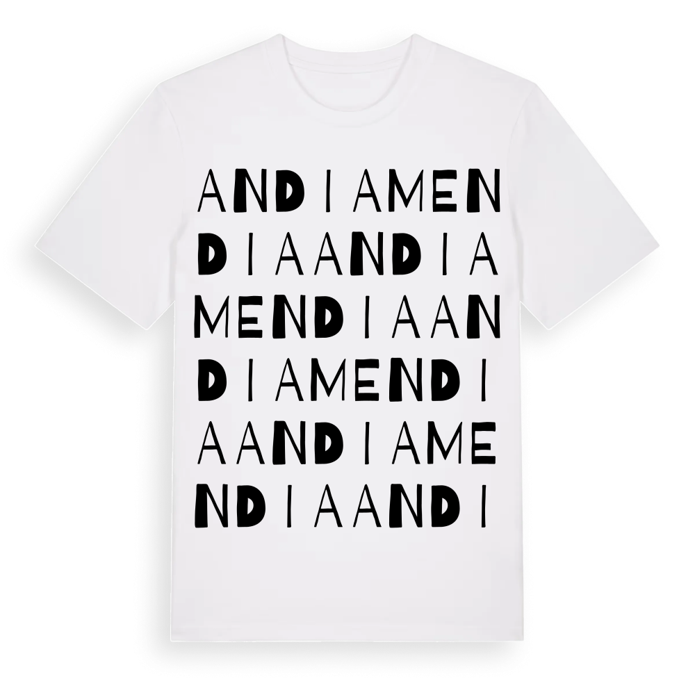 Andia mendia ordlek t-shirt – White, i miljö
