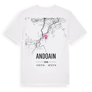 Andoain karta t-shirt – ekologisk bomull t-shirt från Pinshirt