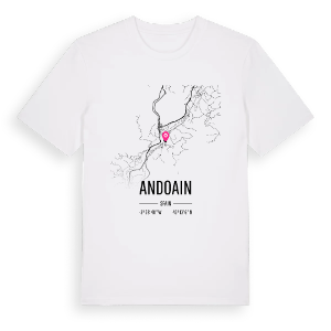 Andoain karta t-shirt – ekologisk bomull t-shirt från Pinshirt