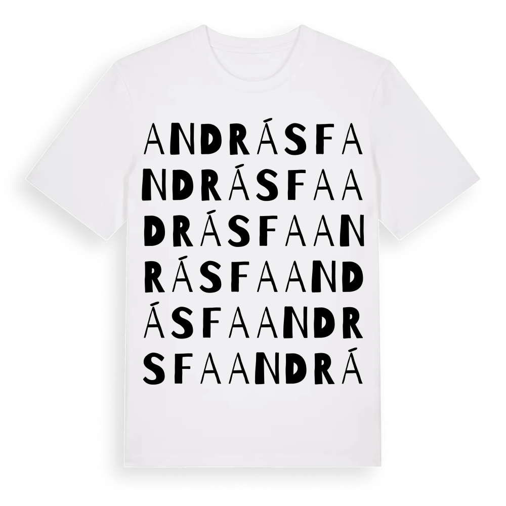 Andrásfa ordlek t-shirt – White, i miljö