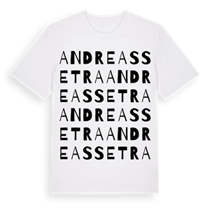 Andreassetra ordlek t-shirt – ekologisk bomull t-shirt från Pinshirt