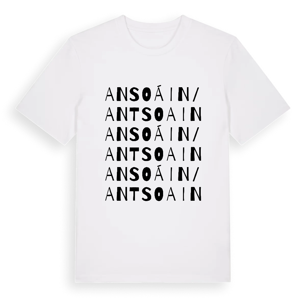 Ansoáin / Antsoain ordlek t-shirt – White, i miljö