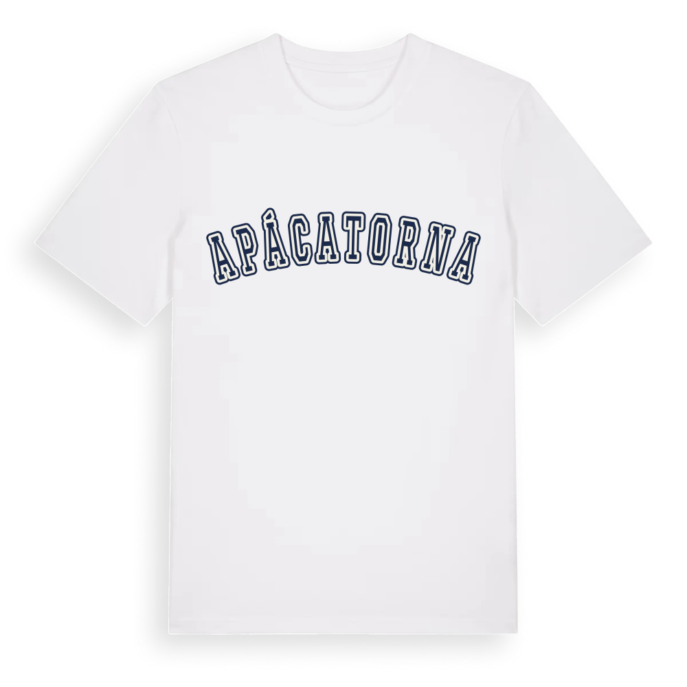 Apácatorna college t-shirt – White, i miljö