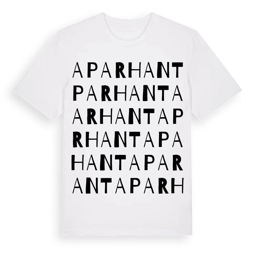 Aparhant ordlek t-shirt – White, i miljö