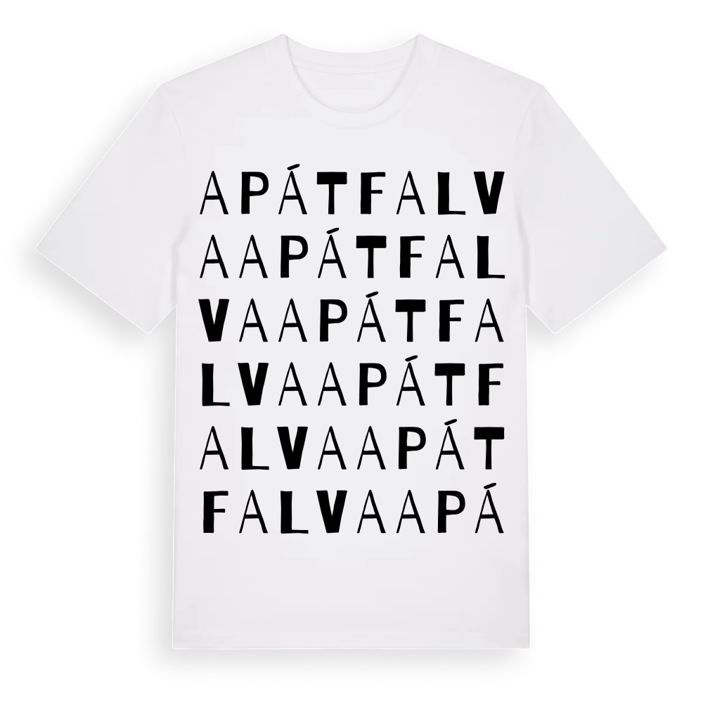 Apátfalva ordlek t-shirt – White, i miljö