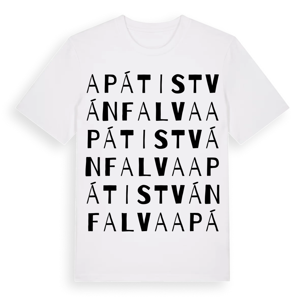 Apátistvánfalva ordlek t-shirt – White, i miljö
