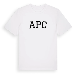 Apc böjd t-shirt – ekologisk bomull t-shirt från Pinshirt