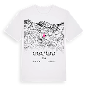 Araba / Álava karta t-shirt – ekologisk bomull t-shirt från Pinshirt