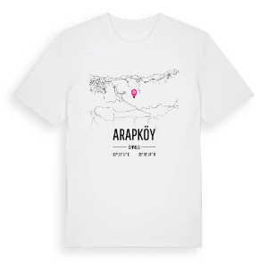 Arapköy karta t-shirt – ekologisk bomull t-shirt från Pinshirt